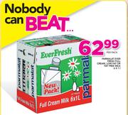 Parmalat Ever Fresh Full Cream, Low Fat Or Fat Free Milk-6 x 1Ltr Per Pack