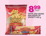 Fattis & Monis Macaroni Or Spaghetti-500g Each