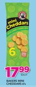 Bakers Mini Cheddars-6's