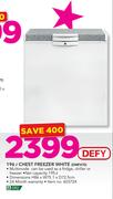 Defy 196Ltr Chest Freezer White DMF470