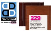 Decorland Cut-To-Measure 25mm Aluminium Venetian Blinds(Printed Wood-Grain Colours)-600x590mm