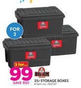 Big Jim 25Ltr Storage Boxes-For 3