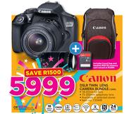 Canon DSLR Twin Lens Camera Bundle 1300D