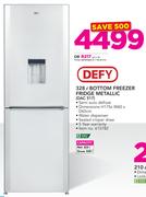 Defy 328Ltr Bottom Freezer Fridge Metallic DAC517