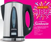 Sunbeam 1.7Ltr Cordless Stainless Steel Kettle SSK2521