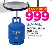 Cadac Skottel Braai And 5Kg Cylinder