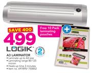 Logik A3 Laminator With Free 10 Pack Laminating Pouch