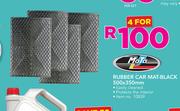 Moto Quip Rubber Car Mat-Black 500X350mm-For 4