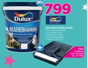 Dulux Weatherguard-20Ltr With Free Academy Tray Set