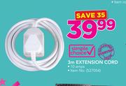 Simple Choice 3m Extension Cord