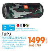 JBL Flip 3 Portable Speaker-Each