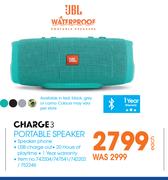 JBL Charge 3 Portable Speaker