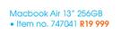 Apple Mac Book Air 13" 256GB