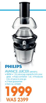 Special Philips Avance Juicer HR1871 m.guzzle .za