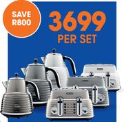 Delonghi Scultura Kettle & 4 Slice Taster-Per Set