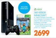 1XBox 360 500GB Minecraft