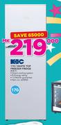 KIC 170Ltr White Top Freezer Fridge 518 1