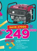 Ryobi 2.7KW Generator RG-2700