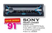 Sony Front Loader CDX-G1151U