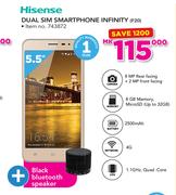 Hisense Dual Sim Smartphone INFINITY F20 With Free Black Bluetooth Speaker