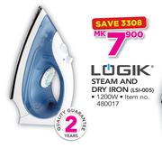 Logik 1200W Steam And Dry Iron LSI-005