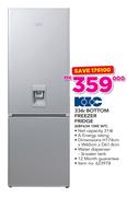 KIC 336Ltr Bottom Freezer Fridge KBF634 1ME WT