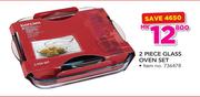 Borcam 2 Piece Glass Oven Set