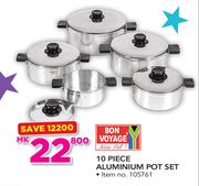 Bon Voyage 10 Piece Aluminium Pot Set