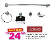 Wildberry 5 Piece Bathroom Set CP ZINC BS 5040