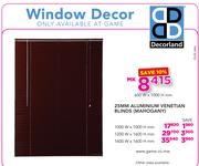 Decorland 25mm Aluminium Venetian Blinds Mahogany-1000X1000mm