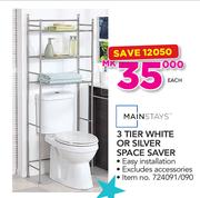 Mainstays 3 Tier White Or Silver Space Saver