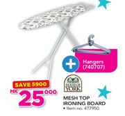 House Of York Mesh Top Ironing Board With Hangers 740707