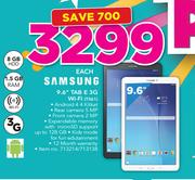 Samsung 9.6" Tab E 3G Wi-Fi T561-Each
