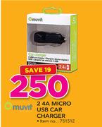 Omuvit 2.4A Micro USB Car Charger