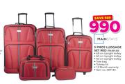 Mainstays 5 Piece Luggage Set Red TB-20123