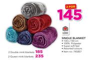 Always Home Queen Mink Blankets-For 2