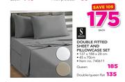 Sheraton Queen Fitted Sheet And Pillowcase Set