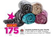 Always Home Queen Super Plush Taupe-Each