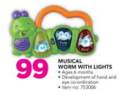 Babygro Musical Worm With Lights