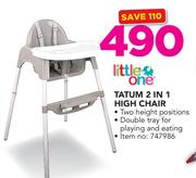 Little One Tatum 2 In 1 High Chair