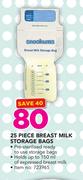 Snookums 25 Piece Breast Milk Storage Bags