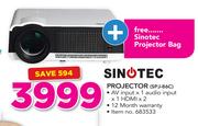 Sinotec Projector SPJ-86C With Free Sinotec Projector Bag