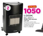 Logik Roll About 3 Panel Gas Heater LM1105