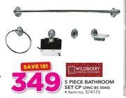 Wildberry 5 Piece Bathroom Set CP ZINC BS 5040
