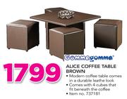 Gommagomma Alice Coffee Table Brown