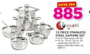 Tissolli 12 Piece Stainless Steel Saphire Set