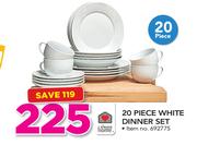 Always Home 20 Piece White Dinner Set