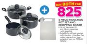 6 Piece Induction Pot Set And Chopping Board-Both