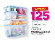 Mainstays 12 Piece Microwave Set