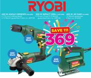 Ryobi 650W Angle Grinder HG-650/500W Impact Drill HID-500/400W Jig Saw HJ 400-Each